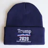 Trump 2020 Beanie Дональд Knit Зимние шапки ПЕРЕИЗБРАНИЕ Keep America Great Skullies Caps Вышивка Флаг США Cap Повседневный Beanie Hat Ski A6352