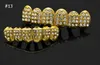 Fashion-REAL SHINY REAL GOLD PLACTING Top Bottom GRILLZ Bling Mouth Teeth Caps Hip Hop Grills