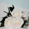 5 heads simulation peony flower wedding decoration floral flower arrangement arches T platform road lead artificial silk bouquet