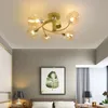 Nordic minimalist living room ceiling lamp personality rotating glass molecular light postmodern restaurant bedroom study lamp