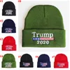 Trump 2020 Beanie Дональд Knit Зимние шапки ПЕРЕИЗБРАНИЕ Keep America Great Skullies Caps Вышивка Флаг США Cap Повседневный Beanie Hat Ski A6352