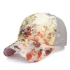 Tjej Rose Flower Caps Unisex Classic Baseball Hats Sommar Mesh Hat Snapback Fritid Sunshade Cap Hip Hop Hat GGA2496