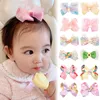 A788 meninas meninas desenhos animados bowknot barrettes fita curva viculos de cabelo princesa meninas hairpin barrete meninas crianças acessórios