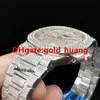 Ny lyx 40mm Diamond Mechanical Man Diamond Watch All Diamond Band Automatisk rostfritt st￥l Herrklockor2992