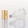 Bouteille à roulettes en verre transparent de voyage rechargeable de 8ml, flacon à rouleau pour huile essentielle, parfum, récipient cosmétique, pot