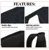 Long Black hair ponytail hairstyle indique Wavy drawstring pony tail wraps clip in hairpiece 120g 140g 160g color 1