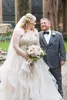 Latest Amazing Plus Size Wedding Dress Gorgeous Rhinestones Beading Sequins Design Cascading Ruffles Organza Bridal Gowns Custom Made