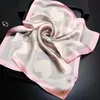 5050cm 100 Mulberry Silk Scarf with Stamp Women Heart Letter C Square Comple Compesories Top Quality1974097