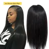 4x4 Koronki Przód Ludzki Włosy Peruki 150Destyjskie Brazylijski Peruwiański Indian MalaysianRemy Proste Włosy Natural Black Lace Front Wig Dla Czarnych Kobiet