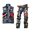 gilets de moto en denim pour les hommes