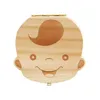 Baby Teeth Box Organizer Save Milk Teeth Wood Storage Box Great Gifts 3-6YEARS Creative For Kids Boy Girl Image LX1847