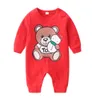 2020 Pasgeboren babykleding Peuter jongens Rompers Baby Boys Girls Suite Cartoon Bear Jumpsuit Leuke katoenen baby Boys Outfit Kids Clot4731421