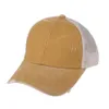 Hålhålspontail baseballhatt tvättad bomullsbaseballmössa sommaren andningsnät som kör hatt strand snapback fest hattar ooa809542996664