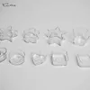 15 pcs Clear Plastic Tealight Candle Cups/ Love Heart Candle Mold Wax Containers for wedding