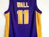 Basquete masculino John Wall Wall 11 High School Sagrado Jerseys Team Purple para fãs de esportes Pure Cotton University Qualidade Superior