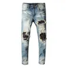 Mens Distressed Ripped Jeans Black Jeans Skinny Ripped Destroyed Stretch Slim Fit Hop Hop Pants