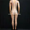 E24 Ballroom Dance Female Bodysuit Stage Pole Dance Costumes Prom Jumpsuit Rhinestone Outfits Cloth Acrobatics Dress DJ Wears Yog4642291