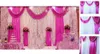 10ftx20ft Sequins Beads Edge Design wedding backdrop curtain with swag backdrop wedding decoration romantic Ice silk stage curtains