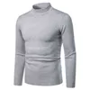 Autumn Warm Cashmere Sweater Men Half High Collar Mens Sweaters Slim Fit Pullover Men Classic Wool Knitwear Pull Male