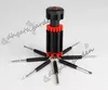 8 In 1 Multifunctional Screwdriver Tools Set Tool Kit With 6 LED Flashlight Powerful 6 LED Light Torch Free shipping