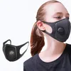 В Наличии ! PM2. 5 защитные маски Черная маска с дыхательным клапаном трехмерная губка мужчины и женщины пылезащитная дышащая EEA1481-2