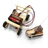 Populair wetenschappelijk experimentmodel voor elektrisch vierwiel houten draadloos voertuig Diy draadloos afstandsbediening voertuig