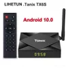 10 stks TANIX TX6S Android 10 TV Box AllWinner H616 4GB 32GB 2.4GHZ 5GHZ WIFI 6K BT4 Streaming Media Player