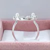 Bear Jewelry 925 Sterling Silver rings Super Power Ring With Pearls Fits European Jewelry Style Gift C812405500