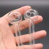 7 cm mini tubi di vetro bruciatore a nafta cucchiaio Pyrex mano tubi di fumo in magazzino