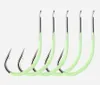 200PCSLOT 1028 LUMINOUS MARUSEIGO HIGH CARBATE STEEL BAND FINGHER FOIKES FISHHOOKS PESCA Tackle Accessories KU6629401018