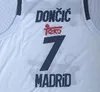 Sconto 2020 Sports University Campionato europeo bianco 7 Luka Doncich Scarpe da ginnastica Maglia da basket College Abbigliamento da basket Uniformi