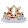 Vtop Delicacy Resin Ornamenti personalizzati Regali per la famiglia di renne di 2,3,4,5,6,7 Produttore di spedizione gratuito all'ingrosso