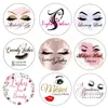Eyelashes Wholesale Free Design Custom Packaging Label stickers All Size False Eyelashes Labels 25mm 3D Mink Lashes brand Stickers