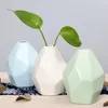 Ceramic Vase Dry Flower Creative Simple Decoration Household Ornament European Geometric Shaped Engraved Bottle High Quality EEA1409Q-4