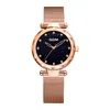 Dom Starry Sky Dial Crystal Watch Женщины водонепроницаемые из нержавеющей стали роскошной бренд розовый золото женское кварцевое Quartz Wame Watch G-1244GK-1M2259C