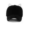 Chapeaux Femmes Casquette de Baseball Hip Hop Réglable Performance Courbe Cap Chat Oreille Chapeau Casquette Crocodile