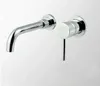 Basin Faucets Wall Mounted Brass Bathroom Sink Basin Mixer Tap Faucet Chrome In-wall Faucet Dual Handle Antique Bathroom