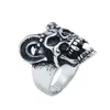 Free Shipping size 7-13 New Arrival DEMON VAMPIRE Ring 316L Stainless Steel Jewelry Men Boys Punk Style Skull Ring