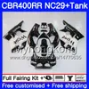 Kit For HONDA Black west NC29 CBR400 RR CBR400RR 94 95 96 97 98 268HM.16 CBR 400 RR NC23 CBR 400RR 1994 1995 1996 1997 1998 1999 Fairings