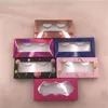 2050PC Whole Paper Lash Box Blue Pink Color Soft Empty Custom Eyelashes Packaging9416203