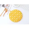 Insulation Potholder Table Mat Cotton Round Kitchen Table Oilproof Anti-scalding Pot Bowl Insulation Pads 5 Style HHA675