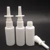 10ML إفراغ إعادة الملء الأنف رذاذ زجاجة فارغة الأبيض البلاستيك الأنف رذاذ زجاجة 10ML الأنف البخاخات KKA7764