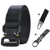 Ceinture tactique militaire en Nylon pour hommes, 125-145CM, Style équipement de l'armée, ceinture en jean, boucle en métal automatique, sangle de taille de Combat pour la chasse