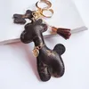 Leather Designer Keyring PU Animal Pendant Bag Charms Keychains Cute Fashion Gift Jewelry Accessories Cartoon Giraffe Key Chains Ring Holder