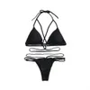 Tinta unita Designer New Sexy Beach Swimwear Collo fasciatura Bikini 2 pezzi vendita calda 2019 costume da bagno costume da bagno spedizione gratuita