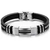 Stainless Steel 4 Colors Mens Leather Bracelets Silicone Fashion Charm Designer Bangle Rope Bracelets5925744
