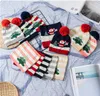 Presente de Natal quente Beanie Beanie Cachecol Two-Piece Set para Baby Boys and Girls Children's Warm's Warm Chapéu de Inverno Cachecol para 1-5Y Kids