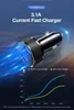 3.1A Car Charger Dual USB Universal Chargers for iPhone Samsung Huawei Xiaom Digital Display Phone