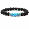 Nova Lava Rock Pedra Pedra Pulseira Chakra Charme Natural Pedra Essencial Difusor Difusor Beads Cadeia Para As Mulheres Homens Fashion Crafts Jóias