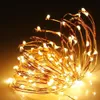 Christmas Solar String Lights 33 / 66ft 100 / 200LED COPER Draadverlichting 8 Modi Fairy Waterdichte Outdoor String Lights voor Patio Garden Gate